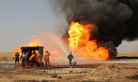 الدفاع المدني تسيطر على انفجار أحد أنابيب الغاز لشركة نفط الشمال في كركوك